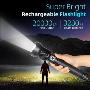 Lampes de poche et torches LED rechargeables haute luminosité en gros, super puissantes XHP70.2 10, pour le camping, CE 90 IP65 - Product Image 5