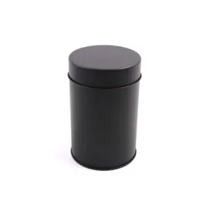Custom Wholesale Color Barcode Jars Fancy Tea Coffee Round Tin Cans Biscuit Boxes Metal Tank Container With Lips