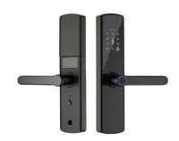S810 fechadura inteligente biométrica, fechadura inteligente para porta com cartão de senha, biométrica, wi-fi, tuya