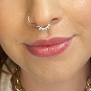 Piercing de Nariz Redondo Abierto con Zirconia para Cartílago, Anillo de Nariz de Moda, Pendientes - Product Image 3