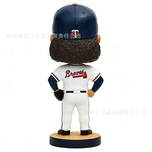 Custom Baseball Player <b>Bobblehead</b> Figurine Resin Collectible Toy For Fans Ivory White Unisex Decorations - Product Image 2