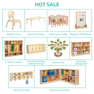 Armadio Portaoggetti in Legno <span class=keywords><strong>Montessori</strong></span> per Asilo, Mobili per Scuola Materna, Scaffale Portaoggetti a Tre Ripiani, Organizzatore per Giocattoli, Armadietti Prescolari - Product Image 6