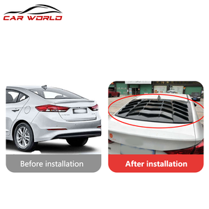 2016-2018 Rear <b>Window</b> Car Windshield <b>Cover</b> ABS Material Matte Black Exterior Accessory - Product Image 3