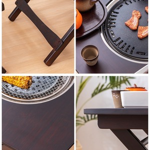 Mesas plegables de bambú al por mayor de fábrica, esenciales para apartamentos pequeños, mesas y sillas plegables portátiles de bambú, ajustables - Product Image 3