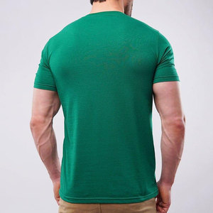 Collection été pour hommes, t-shirt en coton uni, col en V simple, coupe ajustée, sur mesure, vêtements décontractés pour hommes, t-shirts en vente flash - Product Image 2