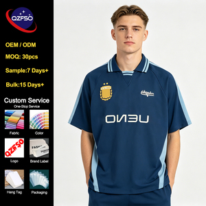 QZFSO Custom Hip Hop Vintage Sublimation Soccer T Shirt American Football Uniform <b>Top</b> Camo Retro Mesh Fabric Rugby Sport Jersey - Product Image 1