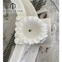 Fuente de mármol blanco PFM China, tamaño personalizado, exterior e interior, moderna