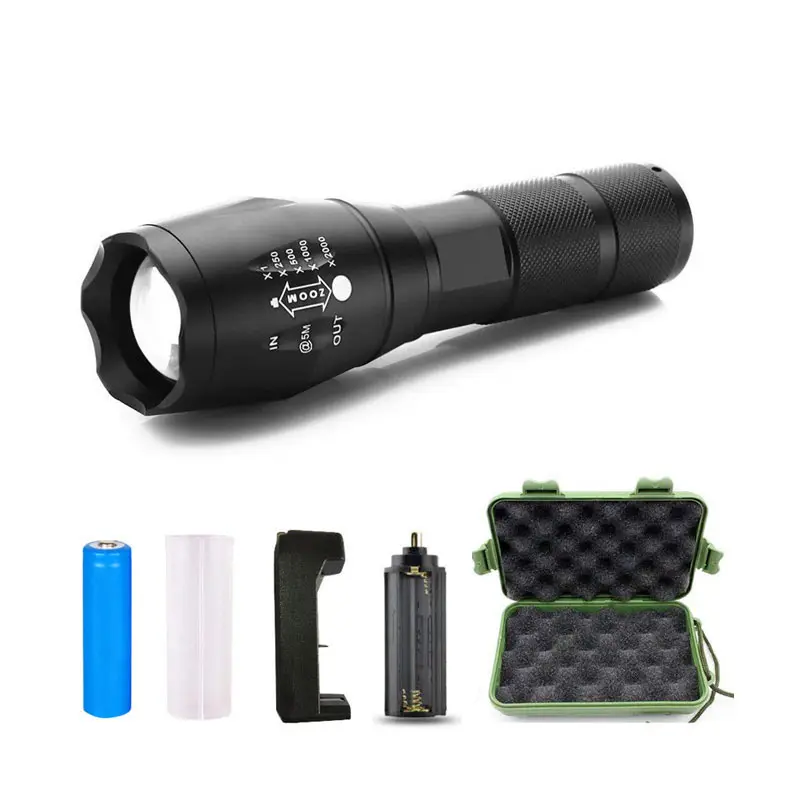 Brightenlux Super Bright Zoom Powerful Tactical led Pocket Flashlight Set,High Power Flash light Rechargeable Led Torch Light