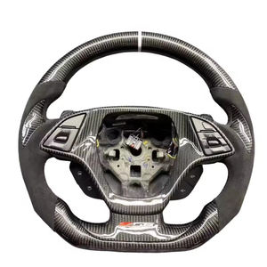 Volant sport personnalisé en cuir et fibre de carbone avec palettes de changement de vitesse pour Chevrolet Camaro ZR1 <span class=keywords><strong>Corvette</strong></span> C7 - Product Image 5