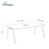 Table de conférence modulaire moderne en métal, bureau de salle de réunion, mobilier de bureau, luxe commercial, 8 à 10 personnes avec chaises