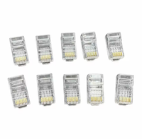 Connecteurs RJ45 UTP 8P8C Cat6 de qualité supérieure, emballés dans une boîte exquise |   100 contacts plaqués or, fiches Ethernet de haute qualité