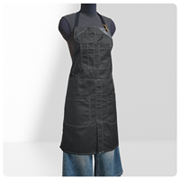 Tablier sans manches en coton style coréen pour barista et salons de thé, personnalisable avec logo, réutilisable, tenue de travail