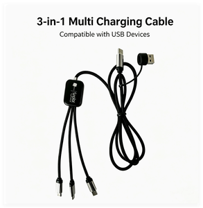 <span class=keywords><strong>C</strong></span>âble de charge 3-en-1 avec logo LED lumineux et porte-clés, cadeau promotionnel personnalisé OEM avec logo lumineux et <span class=keywords><strong>c</strong></span>âbles multiples, avec connecteur <span class=keywords><strong>Type</strong></span> <span class=keywords><strong>C</strong></span> - Product Image 1