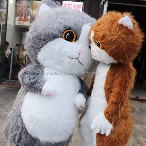 Disfraz inflable de gato de dibujos animados, muñeco andante con movimiento, ropa para ambiente festivo en <span class=keywords><strong>internet</strong></span>, disfraz de gato para actuaciones. - Product Image 2