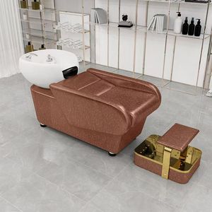 Hot Sale Shampoo <b>Bed</b> with Ceramic Basin for Hair Salon Beauty Furniture for Massage Salon - Product Image 4