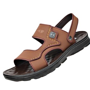 Sandalias Negras para Hombre, Suela Suave Antideslizante, Calzado Casual de Playa para Exteriores, Estilo Slip-On Juvenil 2024 - Product Image 3