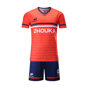 Wholesale fully sublimation customize Blue Orange football jersey custom football shirt print jersey - Product Image 2