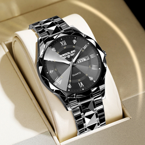 Montres pour hommes étanches et lumineuses de marque, bracelet en acier inoxydable, montre à quartz pour affaires - Product Image 6