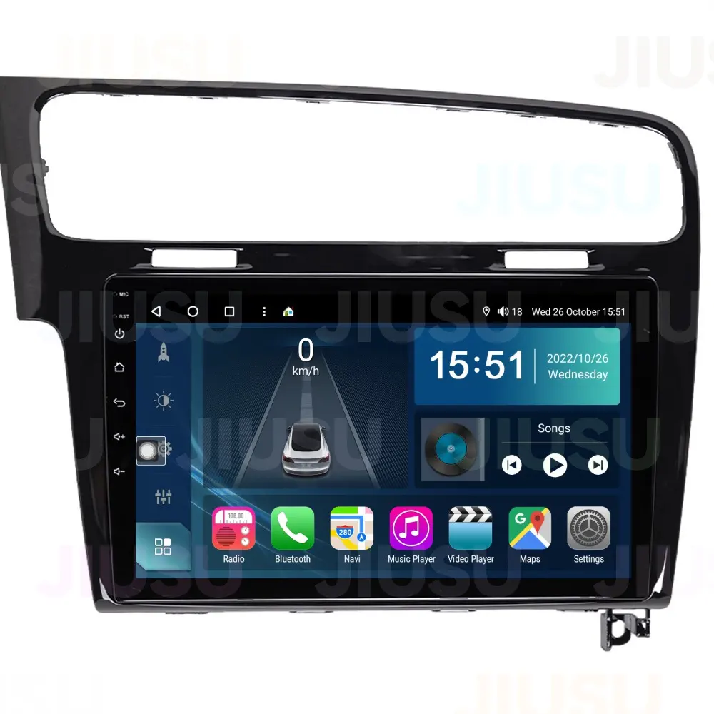 أندرويد 12 راديو سيارة بشاشة لمس نظام تحديد المواقع مشغل دي في دي نظام صوت ستيريو ووسائط متعددة لسيارة فولكس فاجن جولف MK7 2012-2021