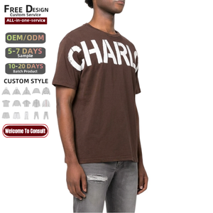 T-shirts Oversize Boxy Streetwear Vintage pour Hommes, 100% Coton, Imprimés Sérigraphiés Effet Délavé, Motif Designer 8063 – Vente en Gros - Product Image 1