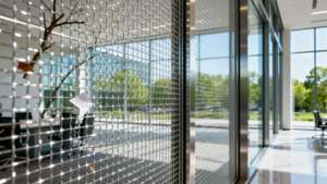 חלון מסך נירוסטה עם רשת שקיפות גבוהה ואנטי-גניבת יתושים - Product Image 4