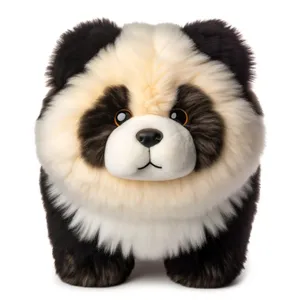 2024 새로운 디자인 팬더 개 박제 동물 인형 만화 squishy 부드러운 차우 차우 팬더 봉제 장난감