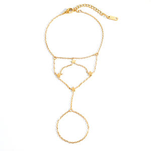 Star Design Layered Bracelet 18k Gold Plated <b>Titanium</b> Steel Hand <b>Chain</b> Fashion Jewelry Gift - Product Image 5