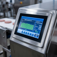Détecteur de métaux multi-fréquences pour convoyeur, pour l'industrie alimentaire, avec élimination automatique des effets des matériaux et détection haute sensibilité