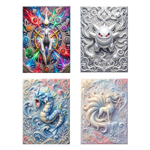 Carte de collection PY en métal texturé, carte <span class=keywords><strong>Poki</strong></span>, fan art, bande dessinée personnalisée, vente en gros, jeu de société de haute qualité, boîte mystère limitée - Product Image 2