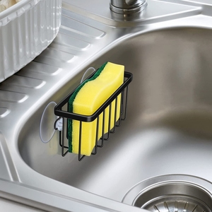 Organisateur <span class=keywords><strong>de</strong></span> <span class=keywords><strong>rangement</strong></span> pour évier <span class=keywords><strong>de</strong></span> cuisine petit support pour éponges savons épurateurs panier en fil métallique ouvert à séchage rapide avec ventouses solides - Product Image 3