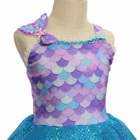 AL-P0114 Nouvelle arrivée Robe de tutu sirène pour filles, costume de danse de ballet à paillettes, tenue de danse sans manches, robe de princesse pour enfants