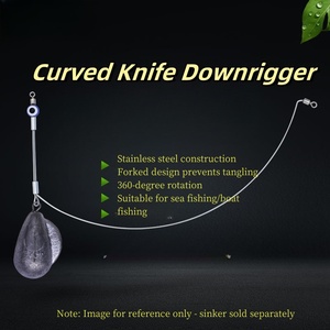 Professionnel en acier inoxydable à bras unique Downrigger Heavy Duty pêche en haute <span class=keywords><strong>mer</strong></span> couteau incurvé Outrigger attirail pour gros gibier poisson - Product Image 2