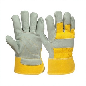 Guantes de Trabajo de Piel de Vaca con Forro Polar Completo, Guantes de Soldadura Antideslizantes y Resistentes a la Abrasión para Soldadura y Manipulación - Product Image 3