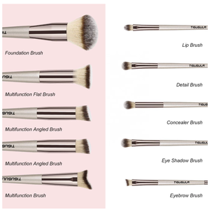 10 pièces champagne pinceau de <span class=keywords><strong>maquillage</strong></span> or <span class=keywords><strong>pas</strong></span> <span class=keywords><strong>cher</strong></span> achat logo personnalisé marque privée vegan fourrure bois <span class=keywords><strong>pinceaux</strong></span> de <span class=keywords><strong>maquillage</strong></span> avec étui de poche - Product Image 2