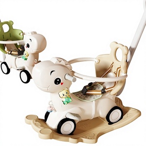 Caballo Balancín de Plástico para Niños, Juguete Multifuncional de Doble Uso para Niños y Niñas, Regalo de Cumpleaños para Niños de Un Año - Product Image 1