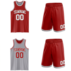 Ensemble de maillots de basket-ball réversibles, uniforme d'équipe personnalisé, kit sportif, vêtements d'entraînement sans manches, uniforme de basket-ball en gros - Product Image 1