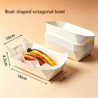 Boîte à emporter octogonale en papier pour boulangerie avec doublure anti-graisse pour pain feuilleté, pâtisserie, gâteau et desserts