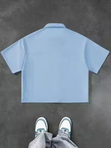 Personnalisé Vintage Boxy Lâche Zip Col Surdimensionné Crop Top À Manches Courtes Maille Respirant Maillots De Football Américain Plus Les Options De Taille - Product Image 5