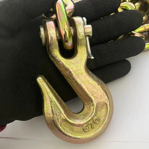 Nhà Máy Bán Hàng Trực Tiếp Chúng Tôi Hợp Kim Thép Màu Kẽm Mạ <span class=keywords><strong>G80</strong></span> Chuỗi Kéo Chuỗi Cho Xe Tải Với Sling Móc - Product Image 2