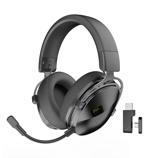 New Arrival Wireless Headset Gaming Headphones Long Battery Life Design with Microphones Screen for Computer Gaming