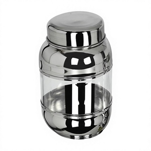 Recipiente Transparente Sostenible de Acero Inoxidable con Vidrio de Borosilicato Resistente al Calor para Almacenamiento de Especias para el Regreso a Clases - Product Image 1