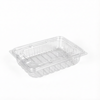 Conteneurs alimentaires transparents en PET en gros, boîtes rectangulaires en plastique pour salades de fruits, emballages pour pâtisseries et confiseries