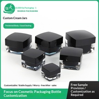 Ensemble de flacons cosmétiques carrés, flacon de crème pour les yeux, crème pour le visage, essence, sous-emballage, flacon de crème en acrylique, modèle B3 original