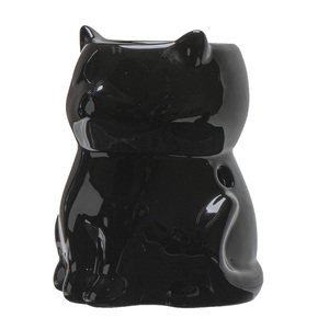 Giá Đỡ Nến Tealight Hình Mèo Màu Đen Bằng Gốm Máy Khuếch Tán Hương Thơm Tinh Dầu - Product Image 3