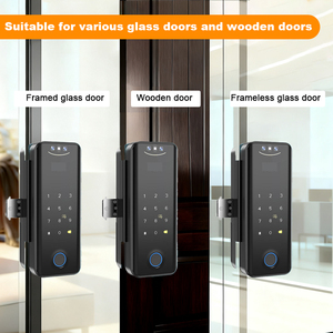 AIEN TUYA Cloud kunci pintar untuk pintu kaca, pengunci pintar dengan biometrik sidik jari, bahan Aloi aluminium untuk RUMAH & Hotel - Product Image 3