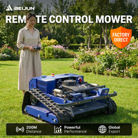 Tondeuses à gazon télécommandées à essence Beijun Loncin 224CC 1500W haute puissance pour jardin et parc, directement de l'usine chinoise