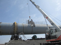 Honeke 2.2x60m Four rotatif pour la calcination du ciment, du clinker, du chaux et la torréfaction du minerai d'or, avec roulement de boîte de vitesses, longue durée de vie, pour usine de ciment
