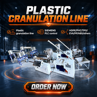 Ligne de granulation par extrusion de flocons recyclés broyés pour la fabrication de masterbatch PVC, HDPE, EVA, PP, ABS, LLDPE, avec contrôle PLC