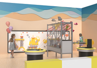 Équipement de jeu souple intérieur personnalisable Grand terrain de jeu pour enfants Zone d'exposition scientifique pour les écoles