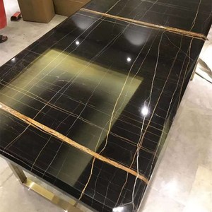 Mármol Laurent Negro Dorado, Fabricantes Directos, Mesa de <span class=keywords><strong>Bar</strong></span> Personalizada, Baldosas para Piso, Piedra Natural - Product Image 2